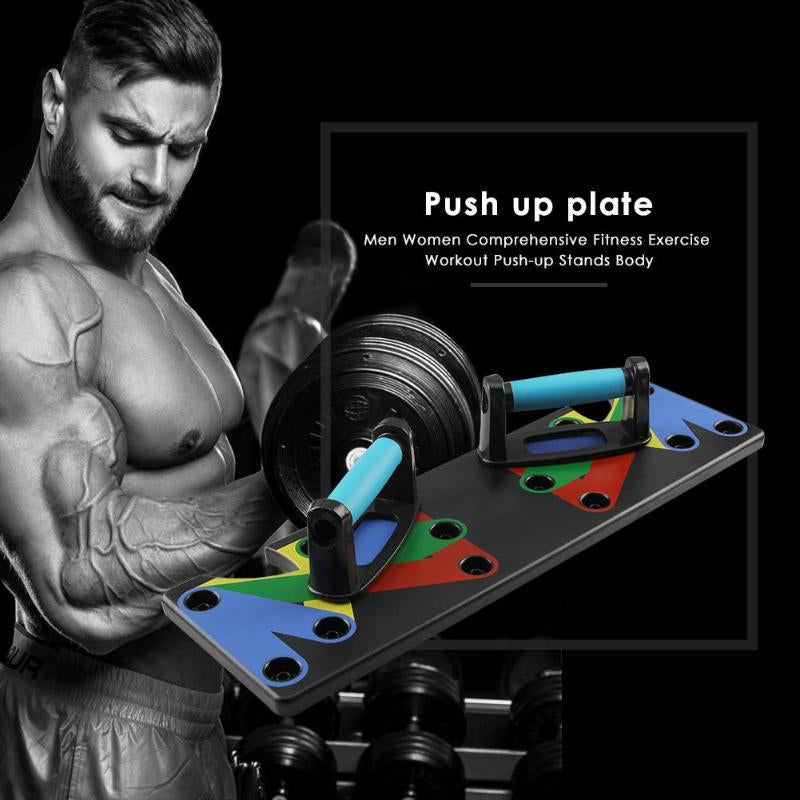 Foldable 9-in-1 Push-Up Board – Portable Strength Training System for Full-Body Workouts