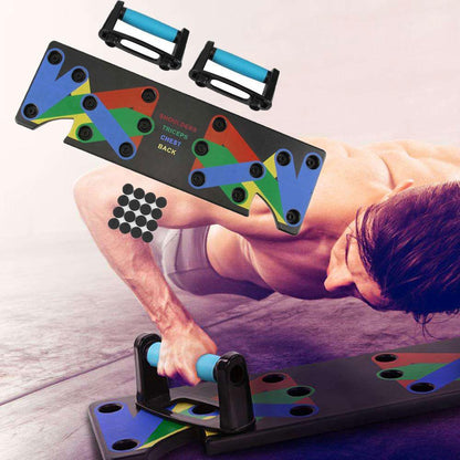 Foldable 9-in-1 Push-Up Board – Portable Strength Training System for Full-Body Workouts