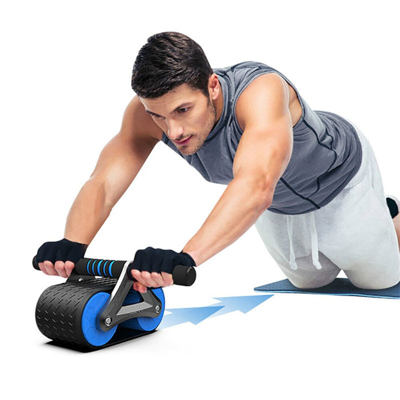 Automatic Rebound Ab Wheel Roller | Dual-Wheel Core Trainer for Home Workouts, Abs & Waist Training – Includes Kneeling Pad (Men & Women)