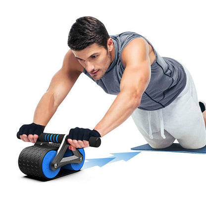 Automatic Rebound Ab Wheel Roller | Dual-Wheel Core Trainer for Home Workouts, Abs & Waist Training – Includes Kneeling Pad (Men & Women)