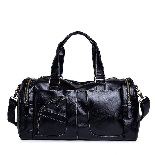 Leather Gym & Travel Duffel Bag – Large Capacity Fitness Carryall for Men & Women