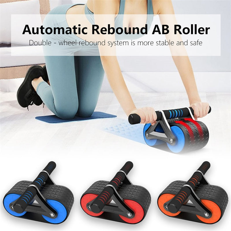 Automatic Rebound Ab Wheel Roller | Dual-Wheel Core Trainer for Home Workouts, Abs & Waist Training – Includes Kneeling Pad (Men & Women)